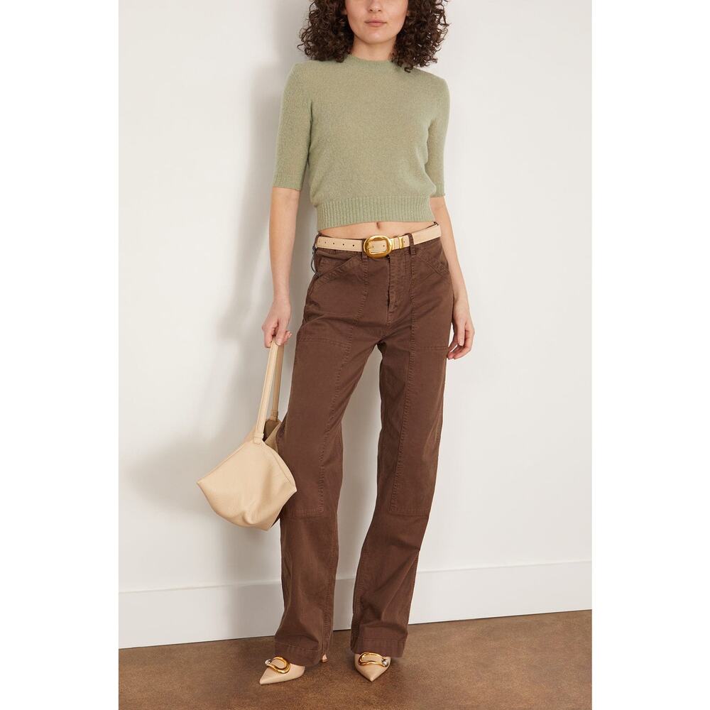 Altuzarra Ty Cropped SS Sweater in Sea Foam S